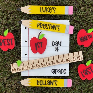 First Day of School Photo Prop, School Photos, Interchangeable School Milestones, Back to School Sign Kit, School Milestones