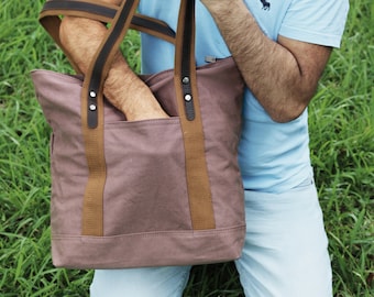 Everyday Tote - Canvas Zippered Tote Bag