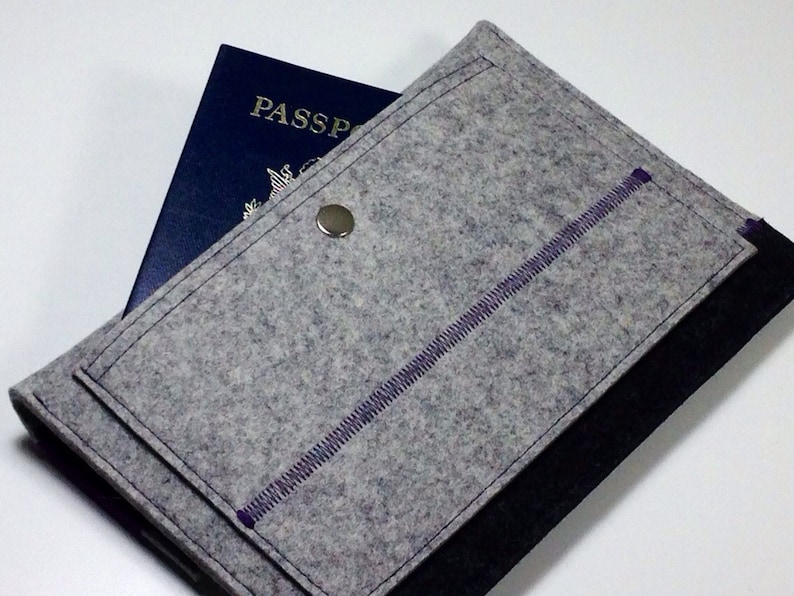 BB5600 iPad Mini sleeve case purple design with pocket and leather straps