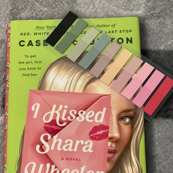 Custom Curated Aesthetic Book Cover Matching Color Coded Annotating Tabs