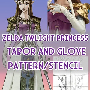 Zelda: Twilight Princess Tabor and Glove Detail Pattern - Cosplay Pattern/Stencil