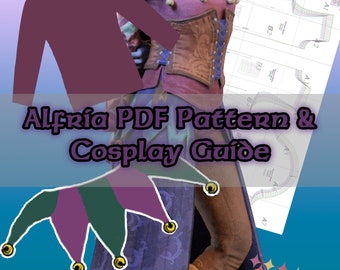 Blue Tiefling Bard "Alfria" Cosplay PDF Pattern & Guide || BG3 Inspired Print Your Own Cosplay Pattern