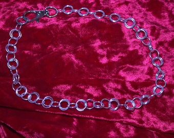 Chainmail Style Silver Choker Necklace
