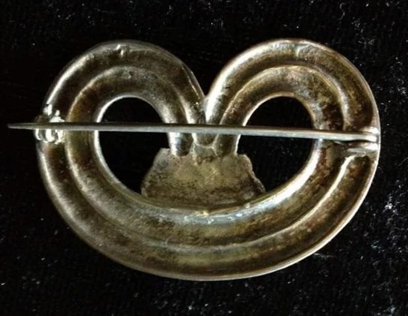 Celtic Double Headed Snake Serpent Sterling Silver Brooch