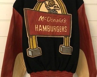 Reduced Price Rare Vintage Jeff Hamilton McDonald's Leather Jacket with  original Speedee 15c