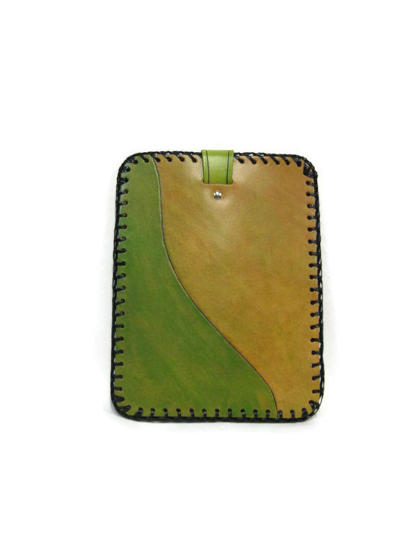 Ebook Case Leather Ebook Case Green Case Holder Green Ebook Etsy