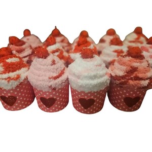Valentine's Fuzzy Sock Cupcake: Galentine's gift, teen and adults gifts, Valentine's party favors image 4