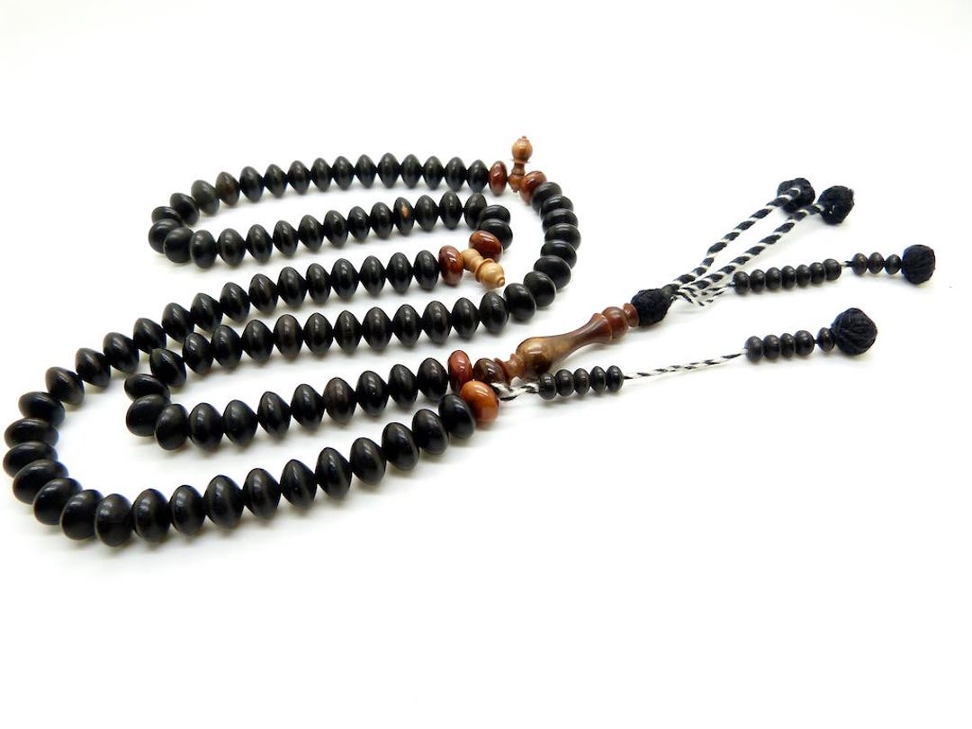 Ebony and Kuka Tasbih Subha Islam Prayer Beads 99 Beads - Etsy