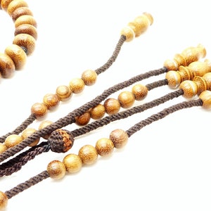 Amazing moringa wood Tijani subha tasbeeh rosary prayer beads image 5