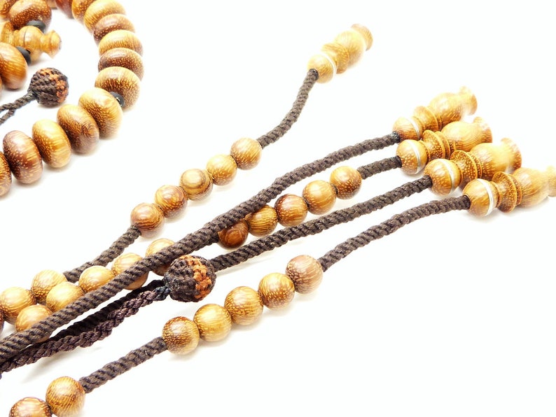 Amazing moringa wood Tijani subha tasbeeh rosary prayer beads image 5
