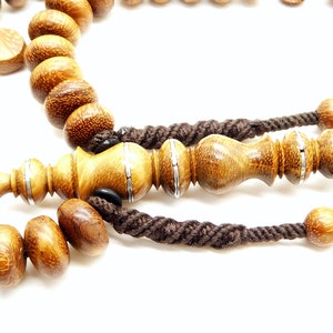 Amazing moringa wood Tijani subha tasbeeh rosary prayer beads image 4