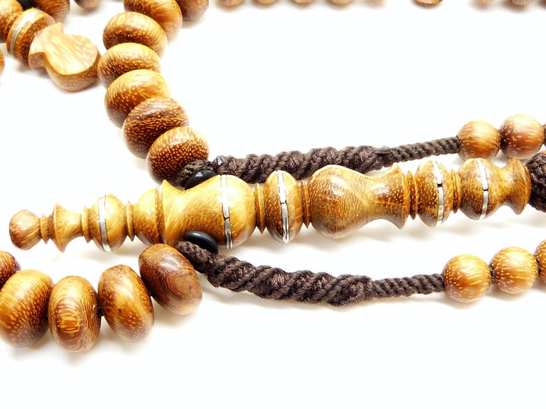 Amazing moringa wood Tijani subha tasbeeh rosary prayer beads image 4