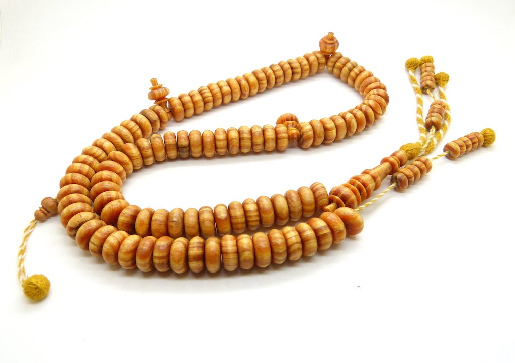 Gros Chapelet Shadhili en Bois d'agathis Tasbih Sebha Misbaha Subha