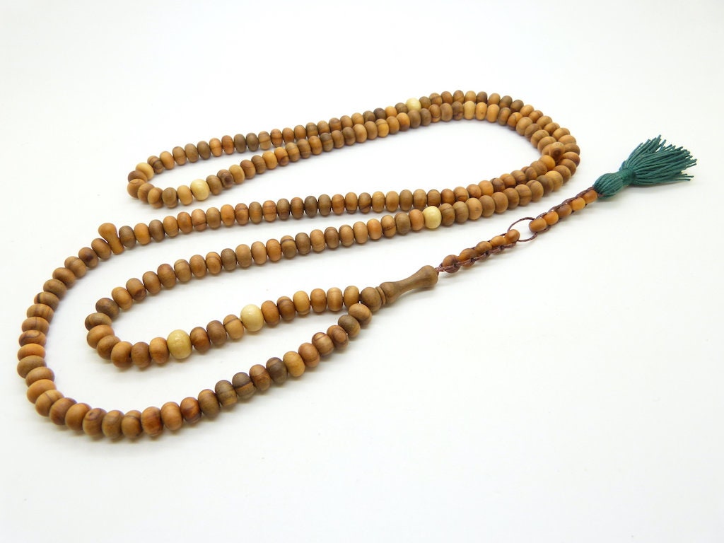 Chapelet Naqshbandi en Olivier Huilé Tasbih Subha Misbaha 200 Perles