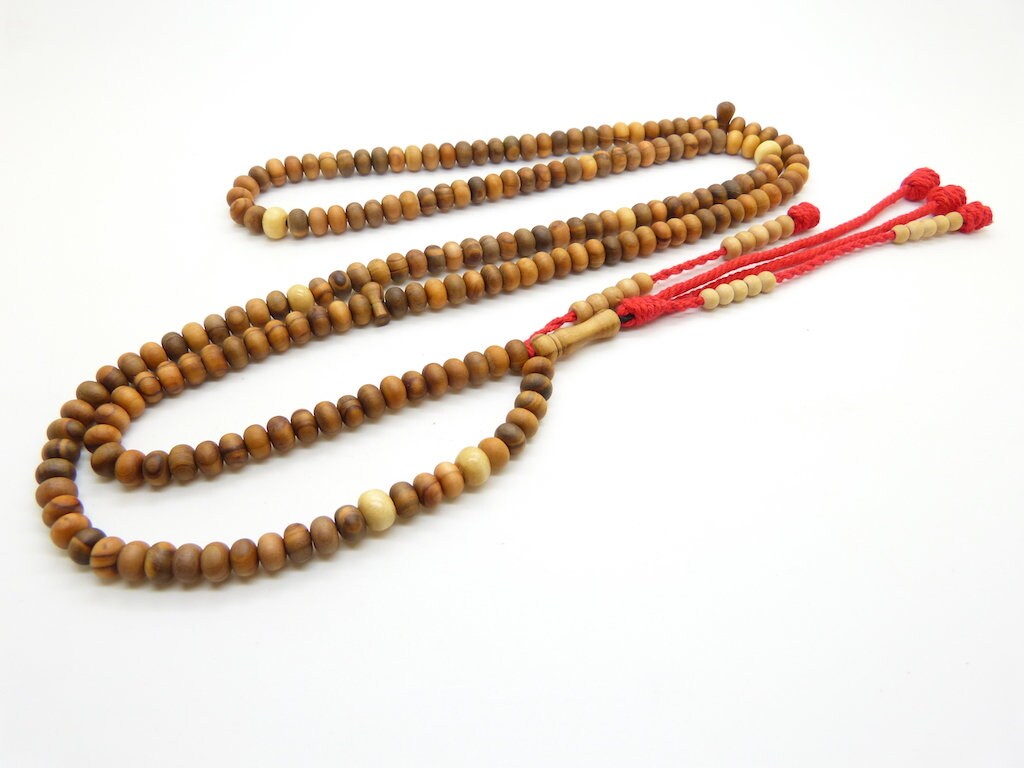 Chapelet Naqshbandi en Olivier Huilé Tasbih Subha Misbaha 200 Perles