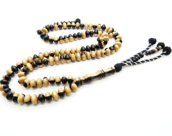 shadhili 2 tones ebony tasbih subha prayer beads misbaha