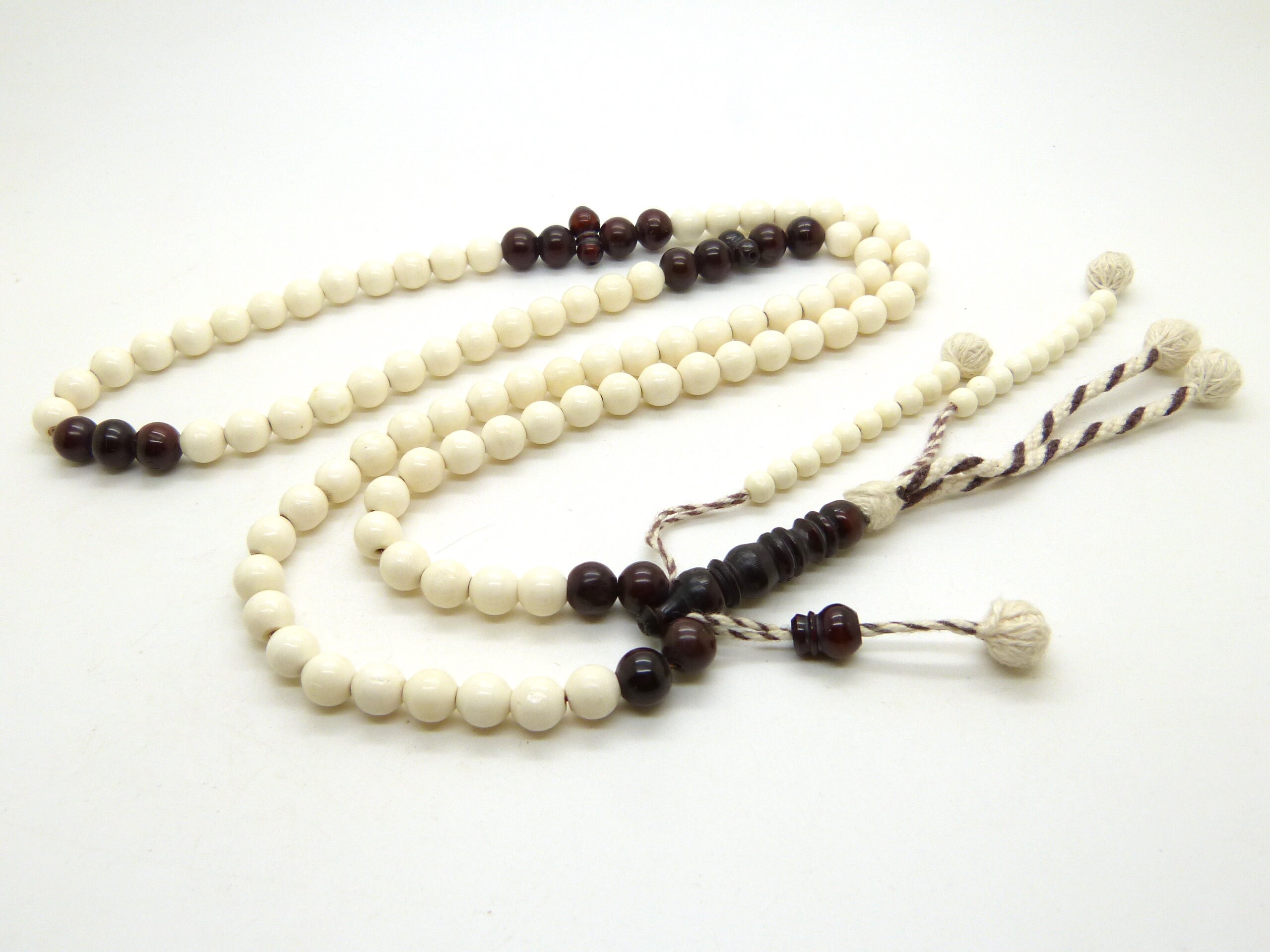 Chapelet Tasbih Subha Misbah en Os de Chameau et Kuka 99 Perles