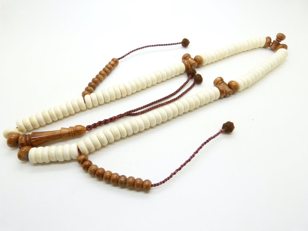 Chapelet Sahdhili Tasbih Subha Misbah en Os de Chameau et Kuka