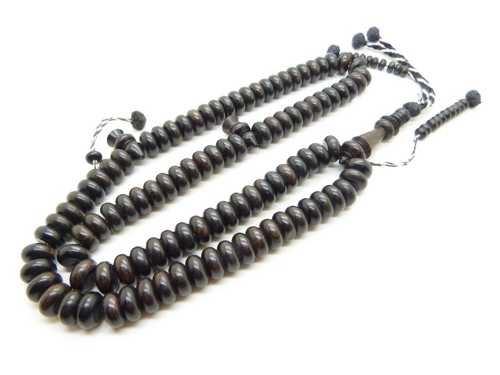 Gros Chapelet en Ébène Tasbih Sebha Misbaha Subha 99 Perles