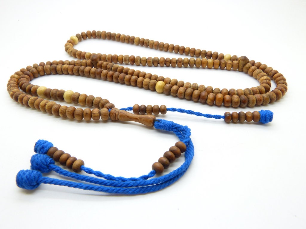Chapelet Naqshbandi Chêne Huilé Tasbih Subha Misbaha 200 Perles