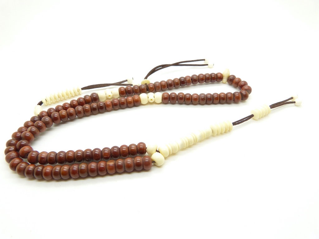 Chapelet Islamique Shadhili Tasbih Subha Misbaha en Kuka et Os