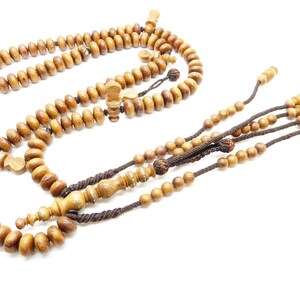 Amazing moringa wood Tijani subha tasbeeh rosary prayer beads image 1