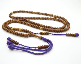 oiled oak wood Naqshbandi tasbih subha prayer beads 200 beads
