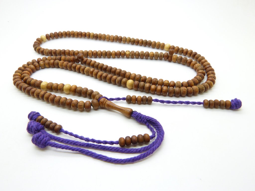 Chapelet Naqshbandi Chêne Huilé Tasbih Subha Misbaha 200 Perles