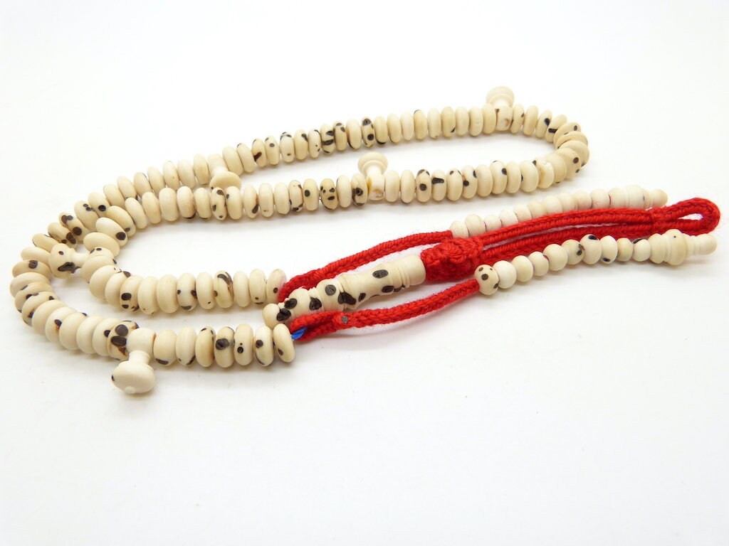 Petit Chapelet Tasbih Subha Sibha Misbaha Tijani en Oud Salib