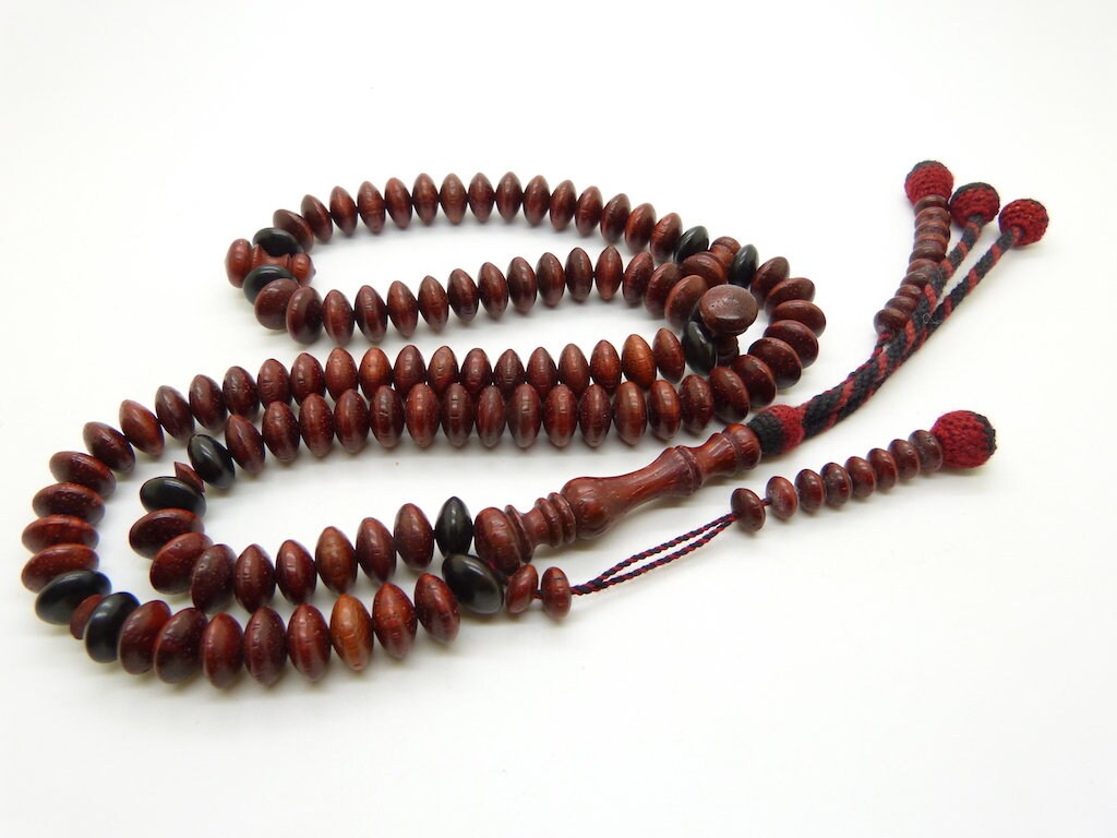 Chapelet Shadhili en Bois de Sang et Ebene Tasbih Sebha Misbaha Subha
