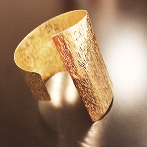 Bracelet ,Big Hammered Metal Cuff image 1