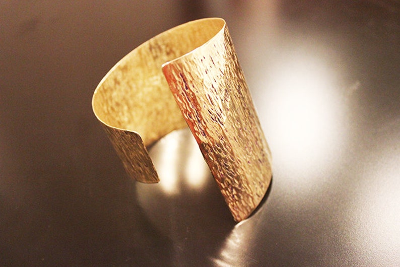 Bracelet ,Big Hammered Metal Cuff image 1