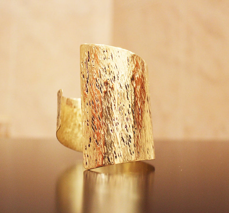 Bracelet ,Big Hammered Metal Cuff image 3