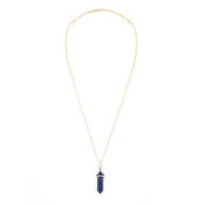 Lapis Lazuli Point Necklace; for Wisdom & Intuition | Made with adjustable suede cord- lapis lazuli jewelry- lapis necklace- crystal point