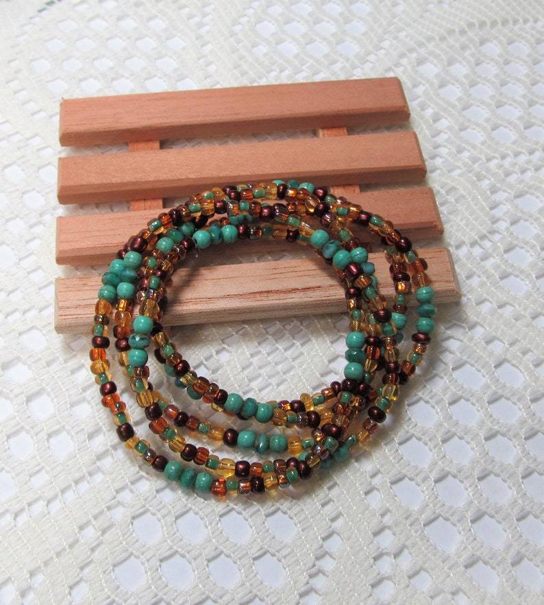 Seed Bead Stretch Bracelet Wrap Bracelet Layering Bracelet Etsy