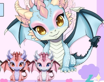 2D Vtuber Pet Asset Dragon || Lucky the Dragon || Customizable Live2D Dragon Pet || Dragon Pet for Vtubestudio items asset kawaii