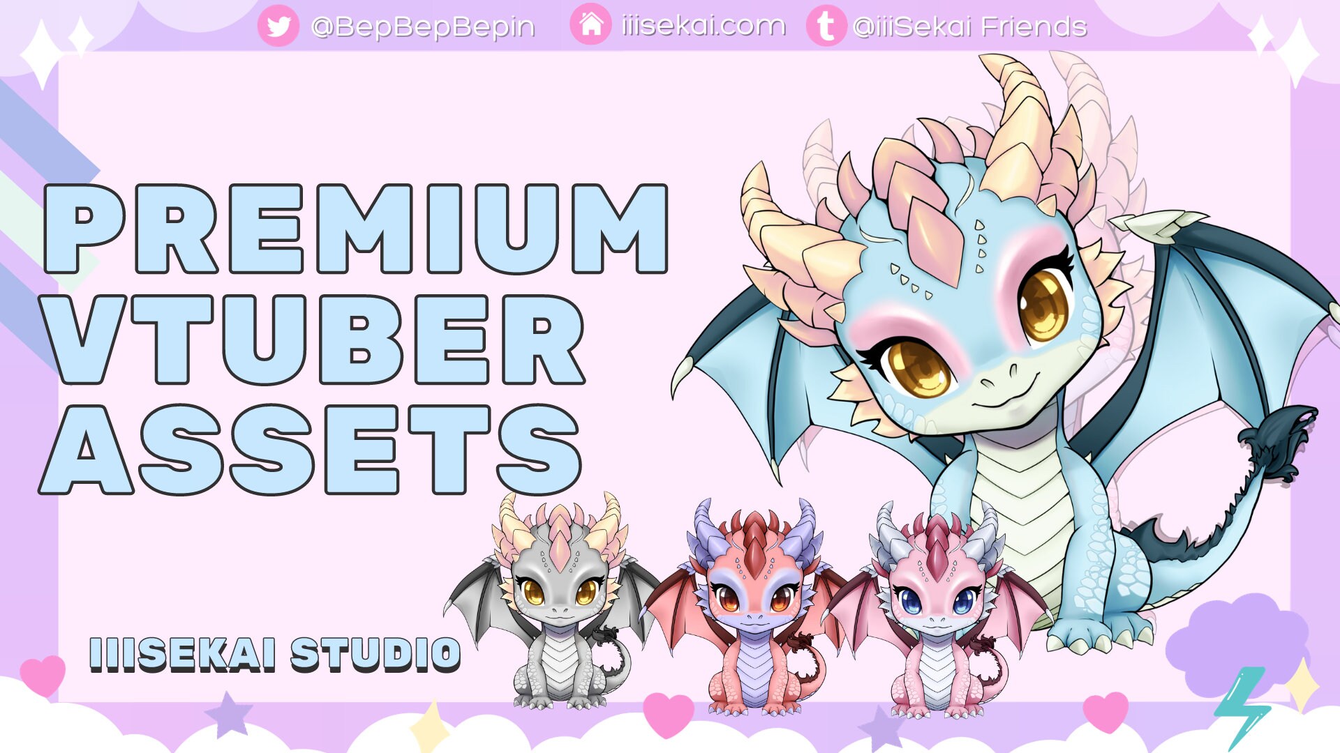 Lucky the Dragon || A 2D Vtuber Pet Asset || Customizable Lucky Dragon ...