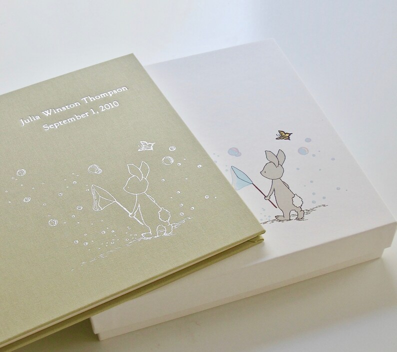 baby memory book with keepsake box