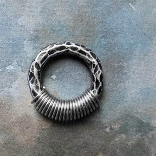 3G 4G 6G 8G - 3, 4, 5, 6 mm de espesor ALUMINIO negro Peso de una sola oreja Bobina de plata Medidores en espiral Camillas Hombres Mujeres Áspero Crudo Industrial