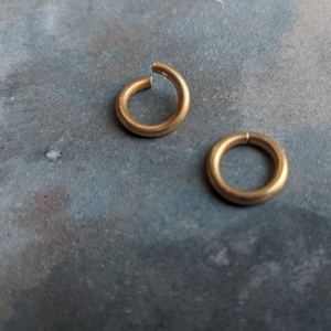 18 Gauge = 1mm Smooth Golden Brass or Copper Ring For Stretched Piercing Polished Antiqued Septum Daith Tragus Cartilage Lip Copper Earring