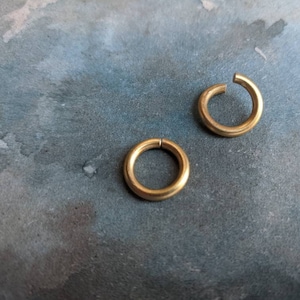 12 Gauge = 2mm Smooth Golden Brass or Copper Ring For Stretched Piercing Polished Antiqued Septum Daith Tragus Cartilage Lip Copper Earring