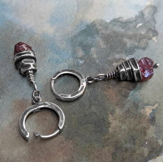 Orecchini A Cerchio In Argento Anni '90 / Cerchi Creoli Vintage / Gioielli Minimi Moderni - Italia - Foto 7