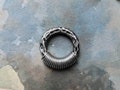 3G 4G 6G 8G - 3, 4, 5, 6mm Thick Black ALUMINUM Single Ear Weight Silver Coil Spiral Gauges Stretchers Men Women Rough Raw Industrial