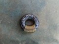 Septum Piercing, Ear Weight, Golden Brass Coil Silver Black ALUMINUM Gauges Battle Scarred, Mens Raw Industrial 2G 4G 6G 8G - 3, 4, 5, 6mm