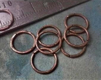 Calibre 16 = 1,3 mm pour les lobes étirés Septum Daith Tragus Body Cartilage Lip 6 8 ou 10 mm Boucle d'oreille en cuivre Hamm oxydé