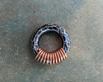 Perforación de oreja de cobre, plata, negro y aluminio, calibre industrial, 3G, 4G, 6G y 8G, con cicatrices de batalla para hombres, grosor de 3, 4, 5 y 6 mm.