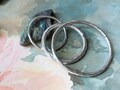 Continuous Thick Hoops 6Gauge 8G 3mm 4mm, single or pair, aluminum hammered ear weights, lightweight silver rustic big Large Tunnel Earrings