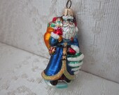 Christopher Radko Vintage Christmas Glass Decoration of Santa from 1990 39 s