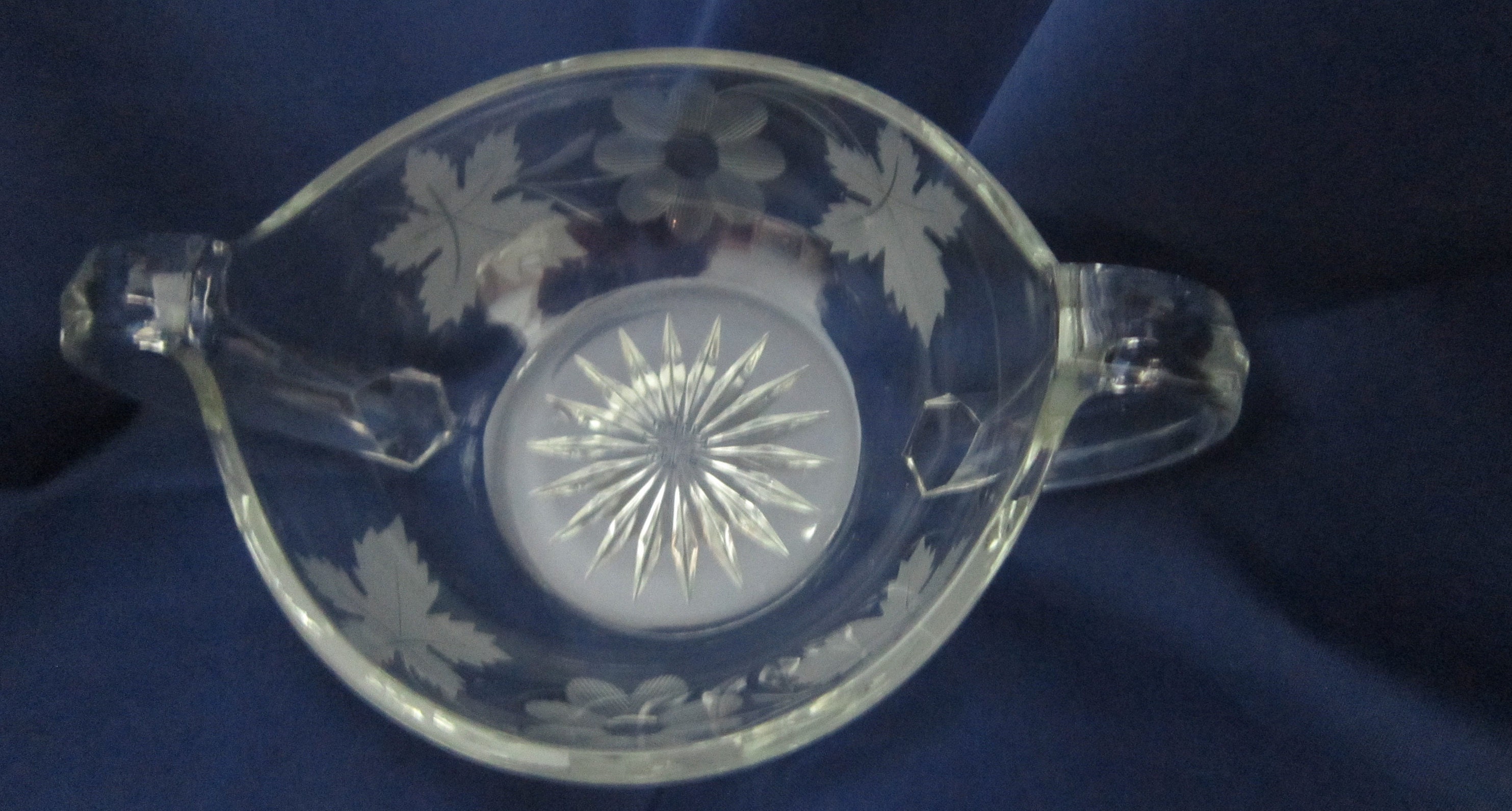 Imperial Rare Etched Heavy Crystal Dish imperial Signature Etsy UK
