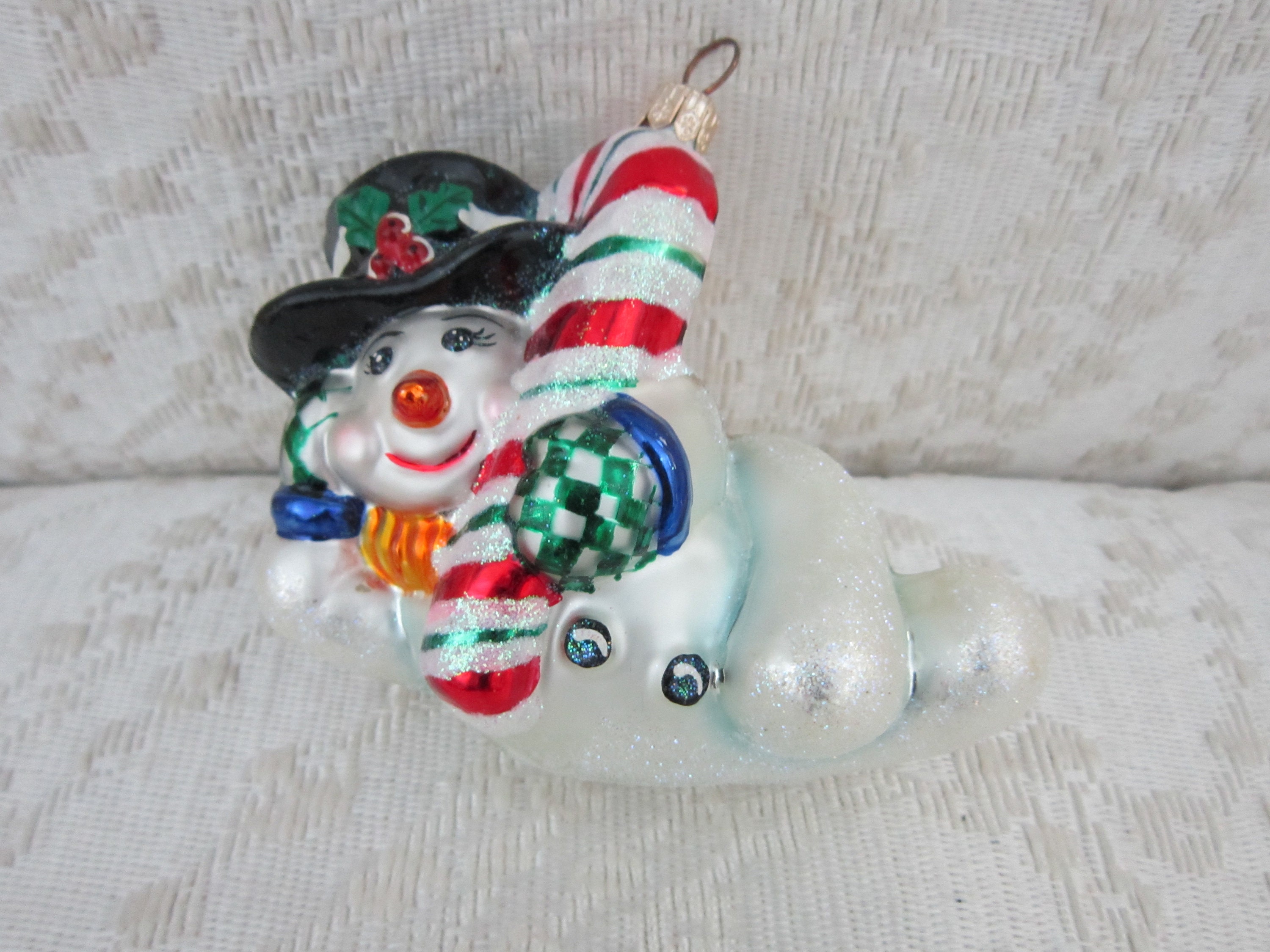 CHRISTOPHER RADKO Vintage Ornament chillin Snowman With Etsy UK
